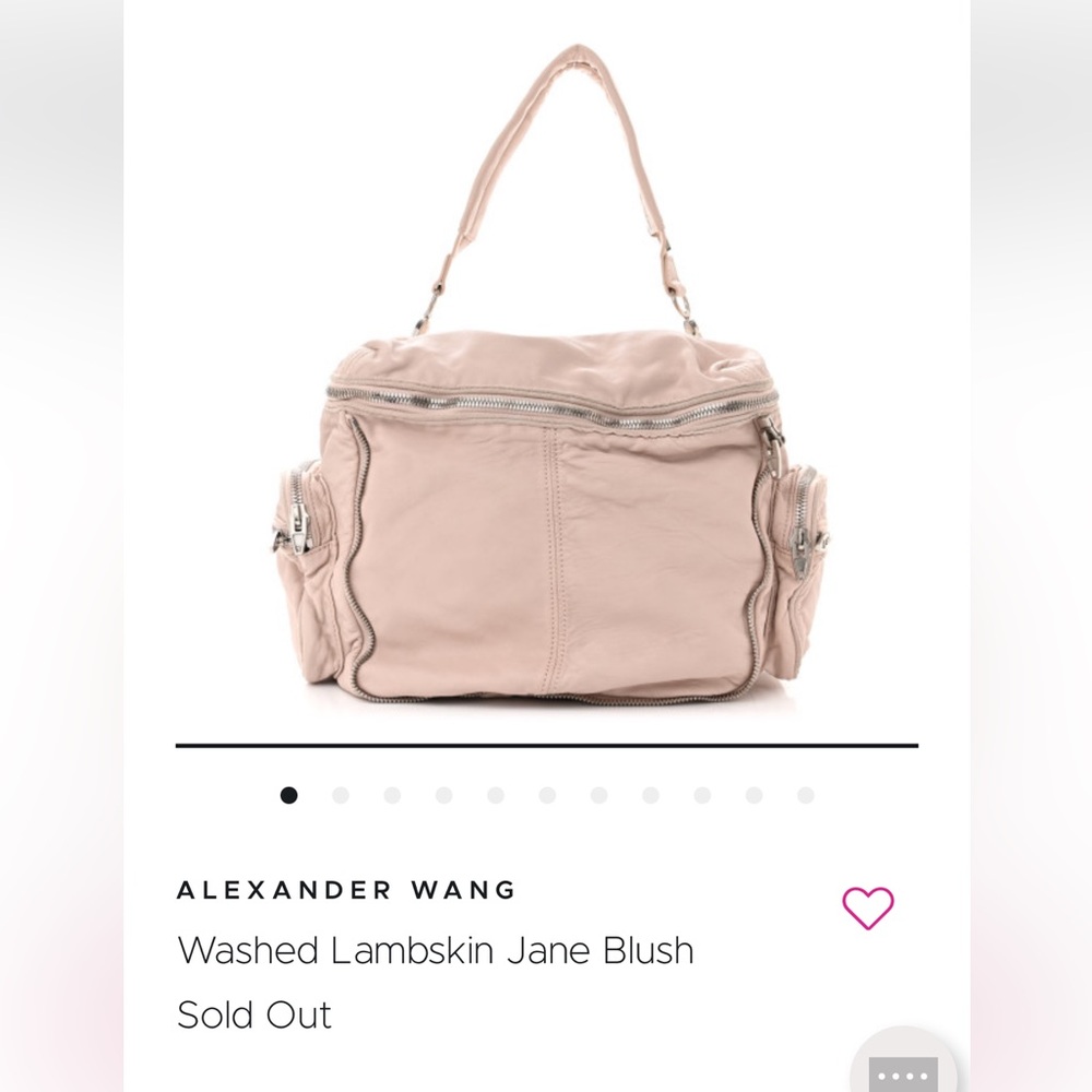 ALEXANDER WANG JANE PINK SILVER LEATHER BAG - Picture 12 of 16
